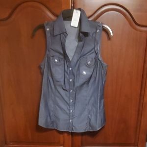 Express Denim Colored Button Down Shirt - Size Medium New with Tag